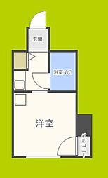 GSハイム内本町 ワンルームの間取図画像