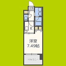 Urbanex西長堀 1Kの間取図画像