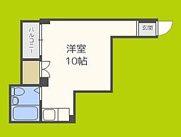 サンピアレス都島 ワンルームの間取図画像