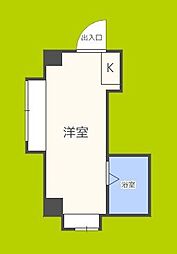昭和グランドハイツ西九条 ワンルームの間取図画像