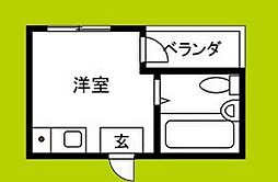 セラヴィ平野上町 ワンルームの間取図画像
