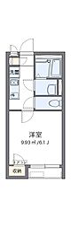 クレイノエラン 1Kの間取図画像