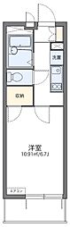 レオパレストウメイ 1Kの間取図画像