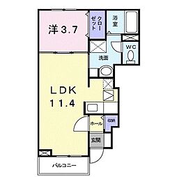 ラインテラ 1LDKの間取図画像