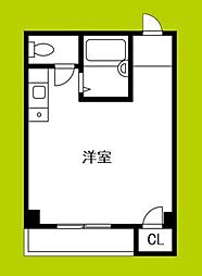 オリエントハイツ ワンルームの間取図画像