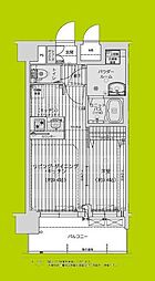 プレリス尼崎レーネヴィア 1LDKの間取図画像