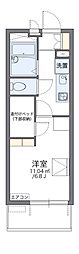 レオパレスうめ 1Kの間取図画像