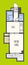 ローズコーポ新大阪7 1DKの間取図画像