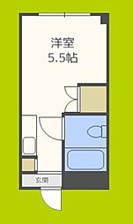 パシフィック新今宮 ワンルームの間取図画像