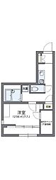 レオパレス喜連北 1Kの間取図画像