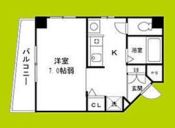 ノイエス大江四天王寺 1Kの間取図画像