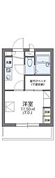 レオパレスマルキタ3 1Kの間取図画像