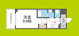エスリードレジデンス大阪本町 1Kの間取図画像
