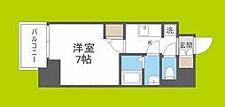 WORVE大阪本町 1Kの間取図画像