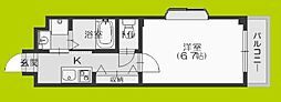 メルヴェーユ 1Kの間取図画像