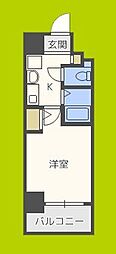 エスリード上本町北 1Kの間取図画像