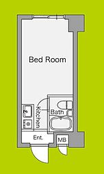 ノアーズアーク長堀通 ワンルームの間取図画像