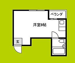フォレスト新大阪 ワンルームの間取図画像