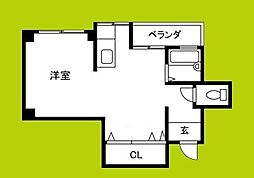 富沢マンション ワンルームの間取図画像