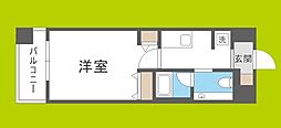 セレッソコートリバーサイドOSAKA 1Kの間取図画像
