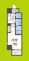グランルージュ中之島南 1Kの間取図画像