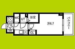 大阪市生野区巽西4丁目マンション 1Kの間取図画像