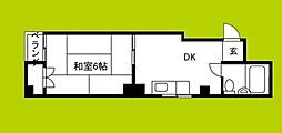 ハイムエルザ 1DKの間取図画像