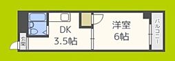 かねまつ南巽マンション 1DKの間取図画像