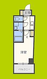 アーデンタワー西本町 1Kの間取図画像