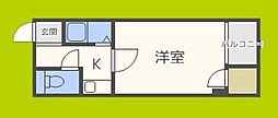 サウスゲート北堀江 1Kの間取図画像