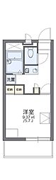 レオパレスルミエール森彦 1Kの間取図画像
