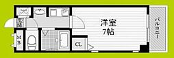 プリモスタジオ 1Kの間取図画像