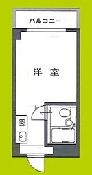 グリーンハイツ新森 ワンルームの間取図画像