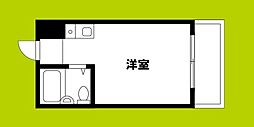 相川有明ハイツ ワンルームの間取図画像