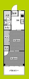 メゾン豊里 2DKの間取図画像