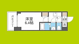WORVE大阪本町 1Kの間取図画像