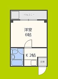 ファミリーハイツ 1Kの間取図画像