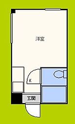 サンフラワー長居東 ワンルームの間取図画像