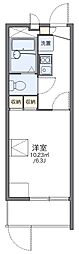 レオパレスヴァーグ浪芳庵 1Kの間取図画像
