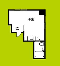 大宝北天満ロイヤルハイツ ワンルームの間取図画像