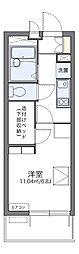 レオパレスウェストシティー 1Kの間取図画像