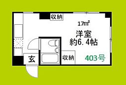 Roca都島 ワンルームの間取図画像