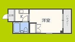メゾン・ド・シュルヴィー ワンルームの間取図画像