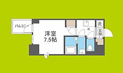 WORVE大阪本町 1Kの間取図画像