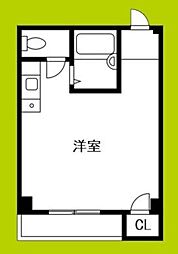 オリエントハイツ ワンルームの間取図画像