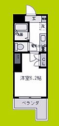 シーダー針中野 1Kの間取図画像