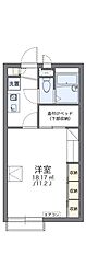 レオパレスプリフェール 1Kの間取図画像