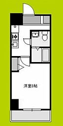 エレーヌ十三 1Kの間取図画像