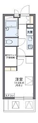レオパレス南住吉 1Kの間取図画像