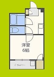 マンションCEDAR 1Kの間取図画像